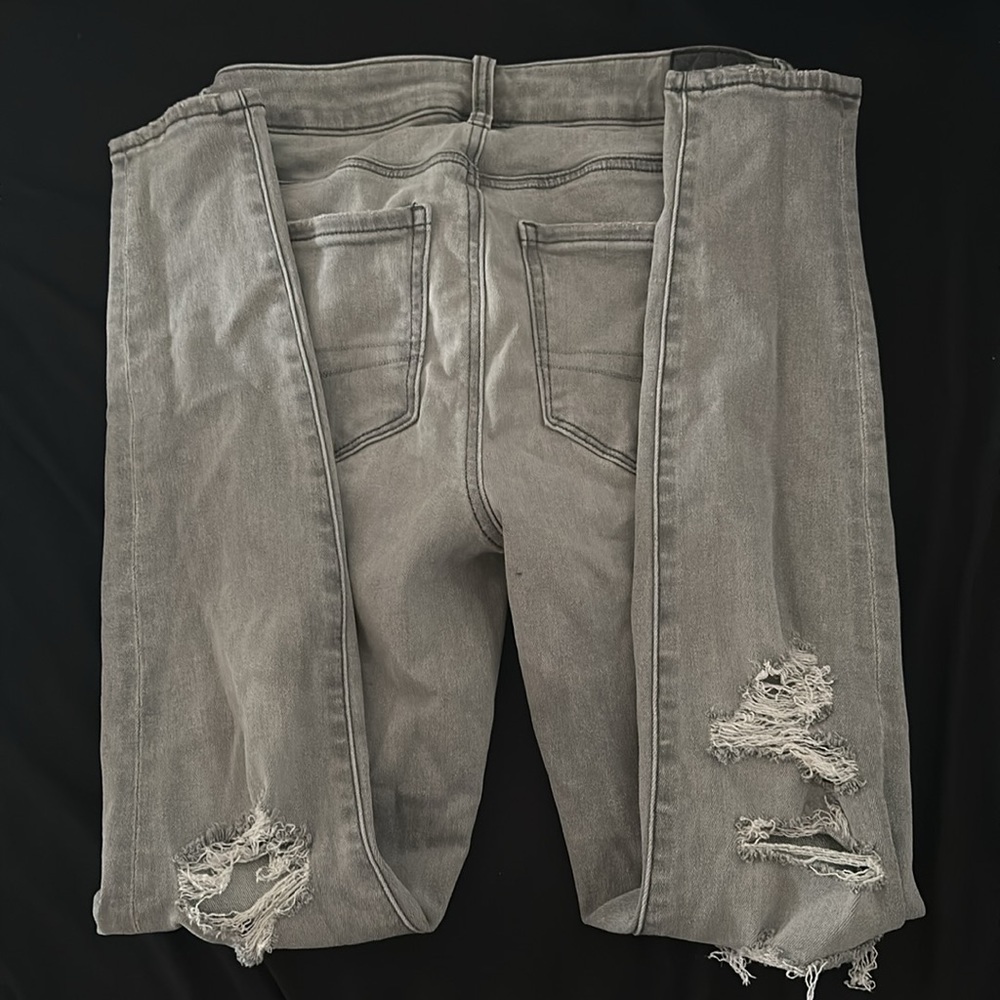 American Eagle Light Grey, Next Level Stretch Jea… - image 2